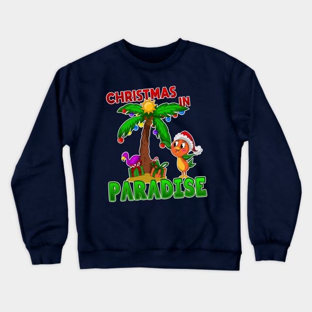 Christmas In Paradise Crewneck Sweatshirt by AttractionsApparel